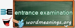 WordMeaning blackboard for entrance examination